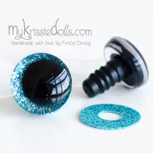 Afbeelding in Gallery-weergave laden, ‘Schele’ Glitter veiligheidsogen - Lichtblauw