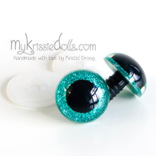 Afbeelding in Gallery-weergave laden, Glitter - veiligheidsogen (zonder disk) Groen