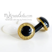 Afbeelding in Gallery-weergave laden, Glitter - veiligheidsogen (zonder disk) Goud