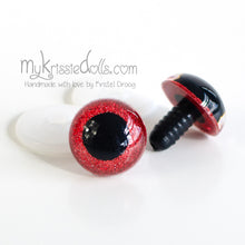 Afbeelding in Gallery-weergave laden, Glitter - veiligheidsogen (zonder disk) Rood