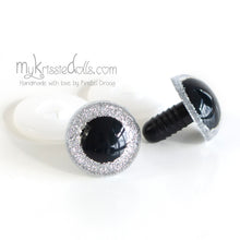 Afbeelding in Gallery-weergave laden, Glitter - veiligheidsogen (zonder disk) Zilver