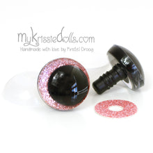 Afbeelding in Gallery-weergave laden, ‘Schele’ Glitter veiligheidsogen - Roze