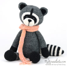 Load image into Gallery viewer, Crochet pattern - Raccoon Rocky