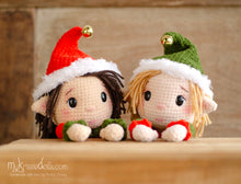 Laden Sie das Bild in den Galerie-Viewer, Häkelanleitung - Weihnachtselfen Alva und Lumi