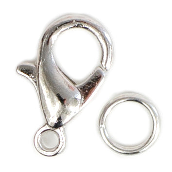 Lobster clasp Silver 12 mm