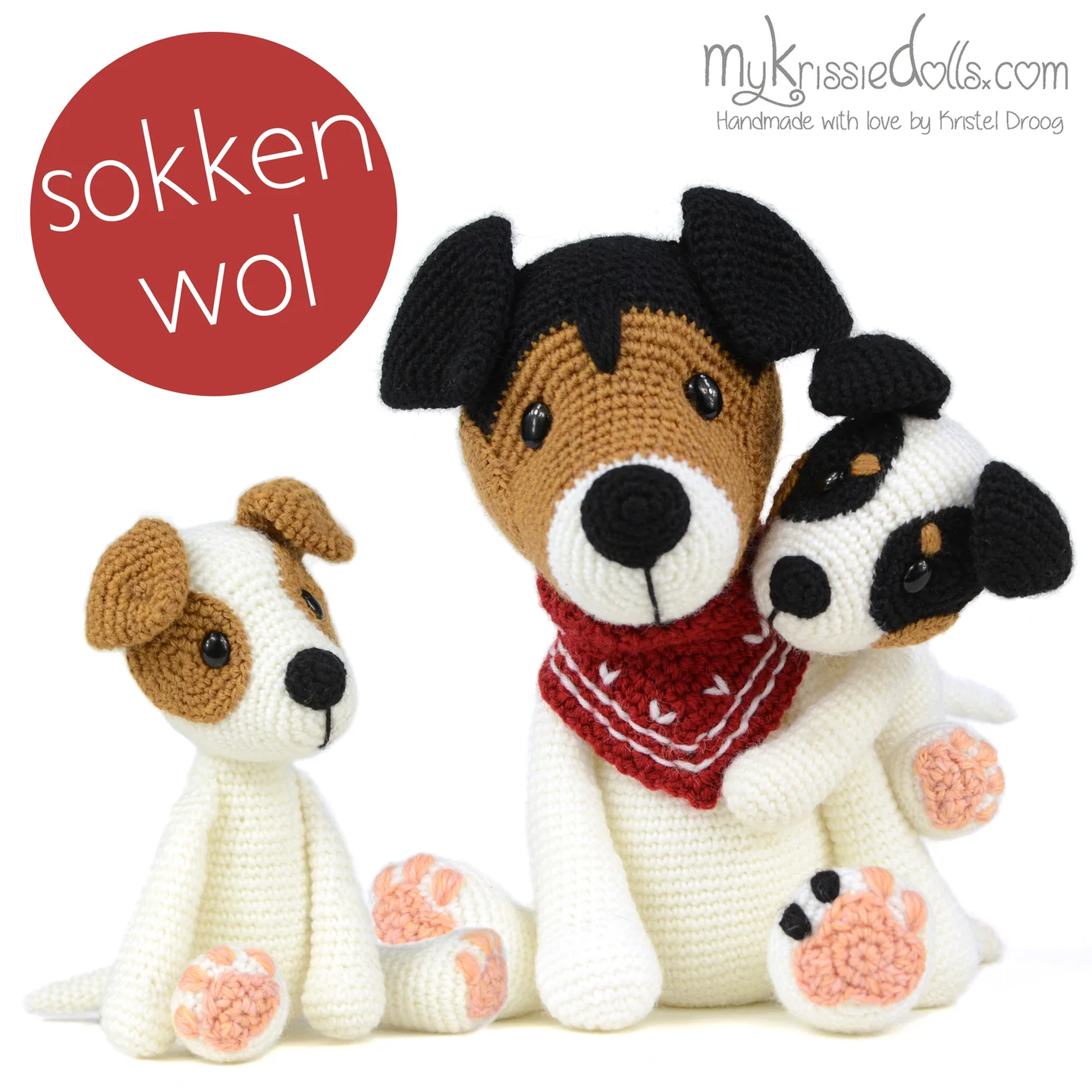 Garenpakket Jack Russell Noa en haar pups - Soqs