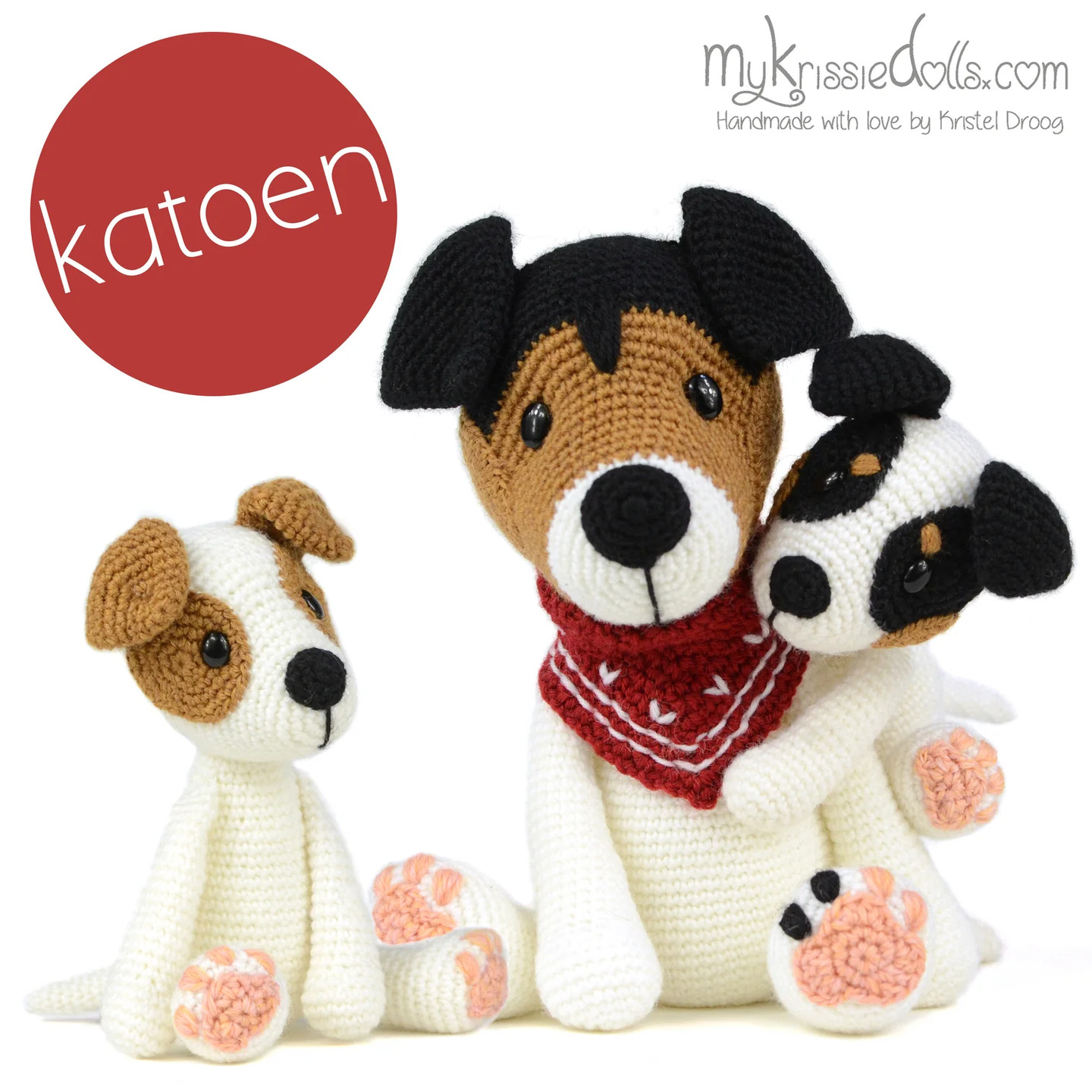 Yarn package Jack Russell Noa and her puppies - Cotton